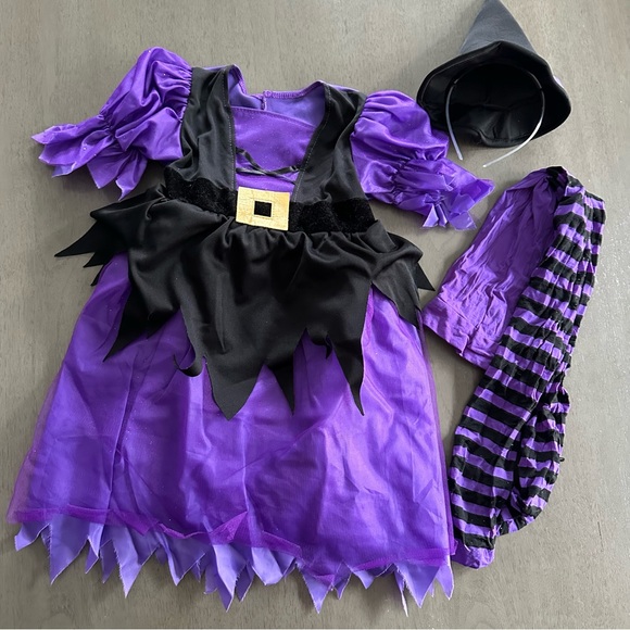 Sweet Witch Halloween Costume Purple Size Small 3-4 Years - Picture 1 of 9